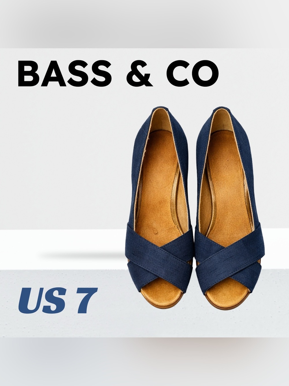 🇺🇸👍GUC BASS | US 7 | Boho Open toe Navy Everyday Kailey Platform Sandals